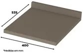 Tampo Para Balcão 40cm 100% MDF Connect Duna - Henn