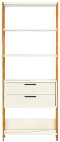 Estante Jade cor Off White com Freijo com 1 Gaveteiro 1,85 MT (ALT) - 59092 Sun House