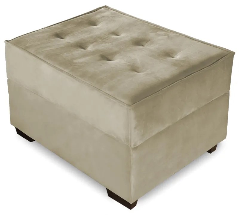 Puff Decorativo Coímbra 60x80 Suede Nude