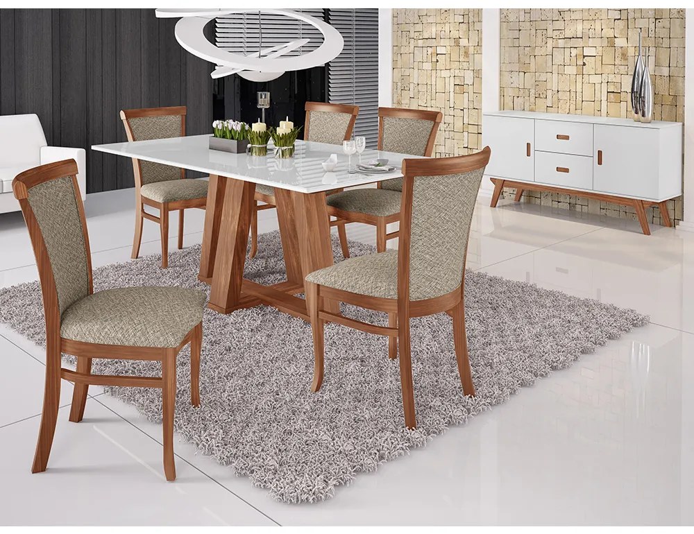 Conjunto de Jantar Mônaco Miller Interiores