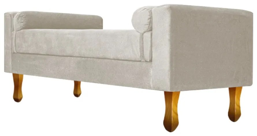 Recamier Félix Casal 140cm Suede Bege - ADJ Decor