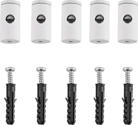 Kit Fio Tecido Aluminio 5 Deslocadores 5M - BRANCO