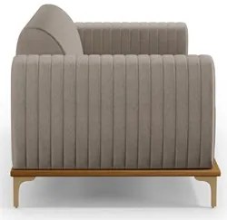 Sofá 210cm 3 Lugares Base Gold Molino D06 Linho C-370 Bege - Mpozenato