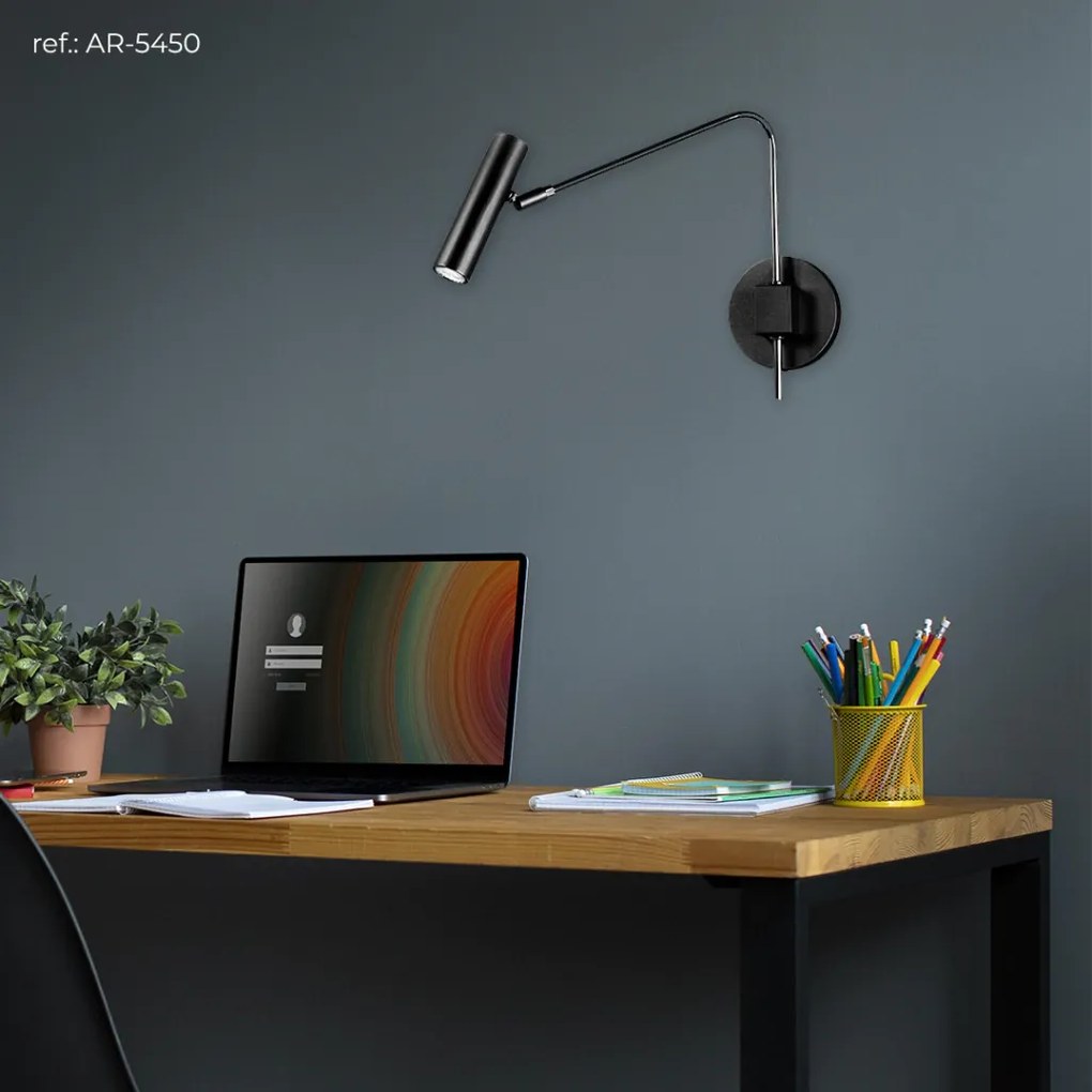 Arandela Haste Articulada Tubinho 12X40X32Cm Metal 01Xmr11 | Old Artis... (BRANCO)