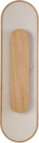 Arandela Led Cristal E Madeira Ash 8W 3000K Petra