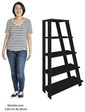 Estante Escada Multiuso Decorativa 5 Prateleiras Stela A06 Preto - Mpo