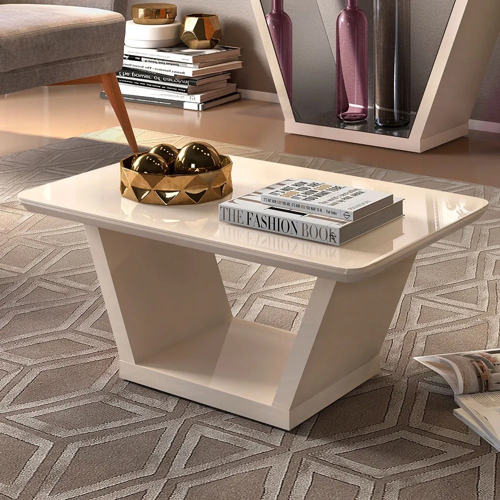 Mesa de Centro Lotus Creme  - D'Rossi