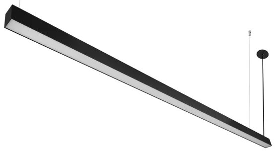 Pendente Led Acrilico Aluminio Preto 53,4w 4000k New Fit40
