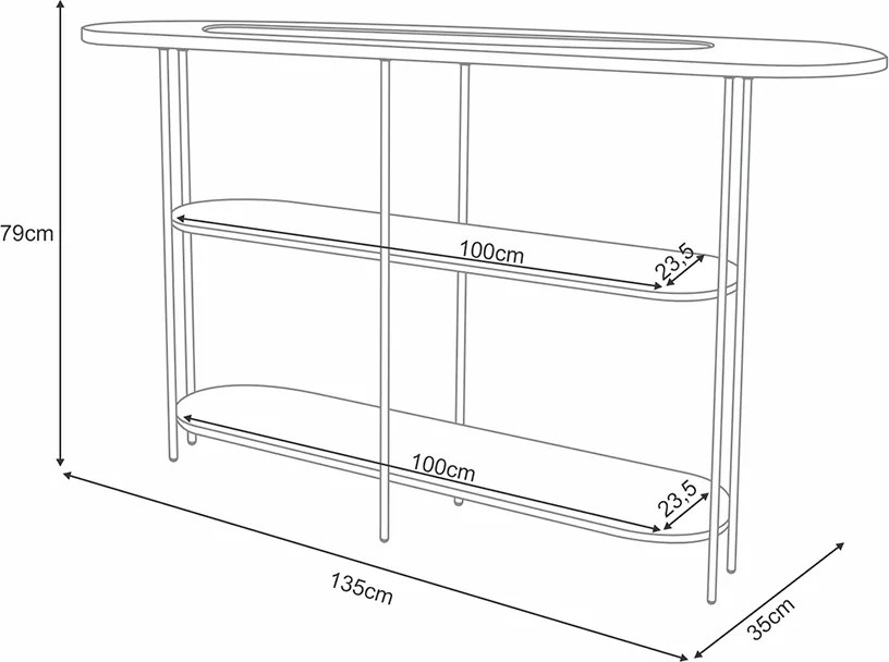 Aparador Decorativo Sala de Estar Infinity Tampo em Vidro e Pés em Aço Castanho G26 - Hb Móveis