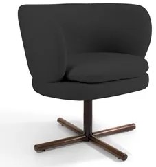 Kit 2 Poltronas Decorativas Melissa Base Xis Giratória Linho D-465 Chu