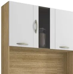 Armário de Cozinha Compacta 92cm Pamela K02 Freijó/Supremo - Mpozenato