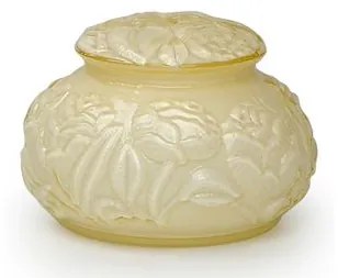 Caixa Flor Âmbar Leitosa Murano Cristais Cadoro