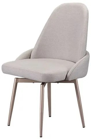 Cadeira Felicity Fixa Sem Braço Gelo Base Champagne - 77391 Sun House