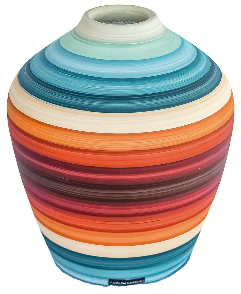 Vaso Reto decorativo de cerâmica 25x16x16 - Uyuni Fosco Kleiner