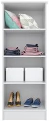 Armário Multiuso 2 Portas 3 Prateleiras Viena D02 Branco - Mpozenato
