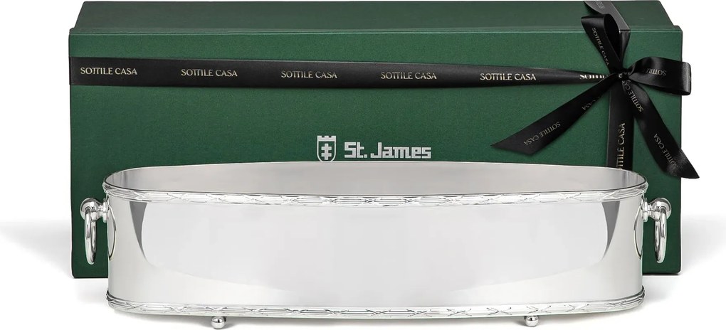 Centro de Mesa St James Com Cordão Croisé Prata