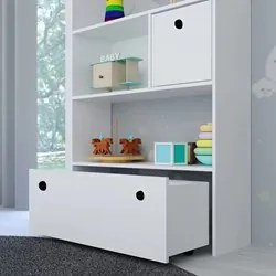 Estante Casinha Infantil Organizadora Com Nichos 2 Gavetas Candy L03 B