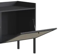Rack Para Sala Bancada de TV 65 Pol Pés Madeira Arlo A10 Nero/Preto -