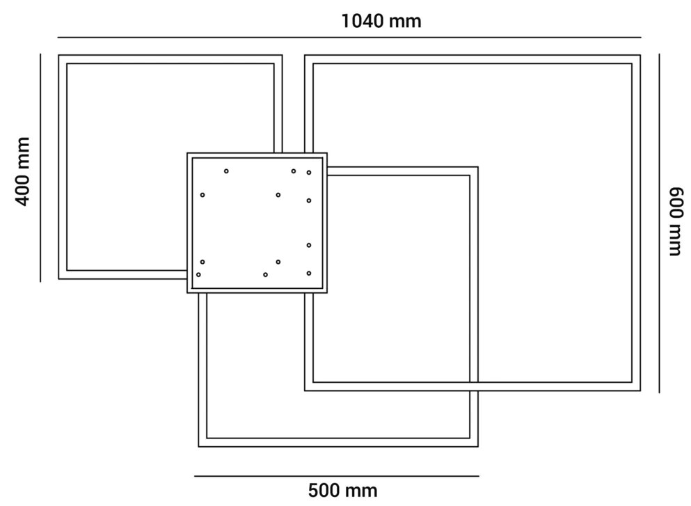 Plafon Canvas 116W Led 3000K Ip20 Branco Bivolt 70X100Cm | Opus Dn 380... (Branco)