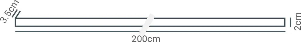 Trilho Eletrificado De Sobrepor 200X2X3,5Cm Preto | Opus Ac 35390 (Preto)