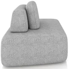 Sofá Modular 140cm Living Sala de Estar Moby Boucle Grafite Z08 - Mpoz