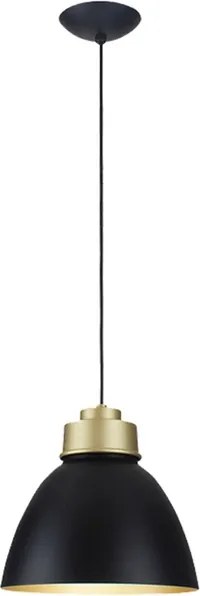 Pendente Aluminio 25Cm New Industrial - PRETO