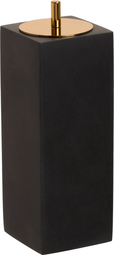 Porta Escova de Dentes Resina - Preto Fosco - Gold  Preto Fosco - Gold