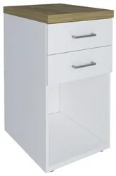 Conjunto Escritório Home Office 4 Peças Sharp A06 Olmo/Branco - Mpozen