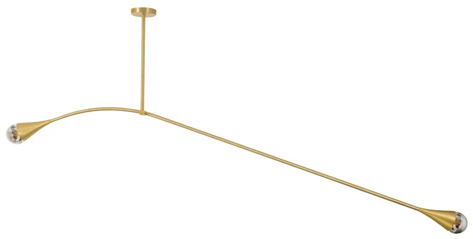 Pendente Jazz Haste Horizontal 175Cm Fixa 11X200X74Cm 2Xe27 - Usina 52... (BT - Branco Texturizado)