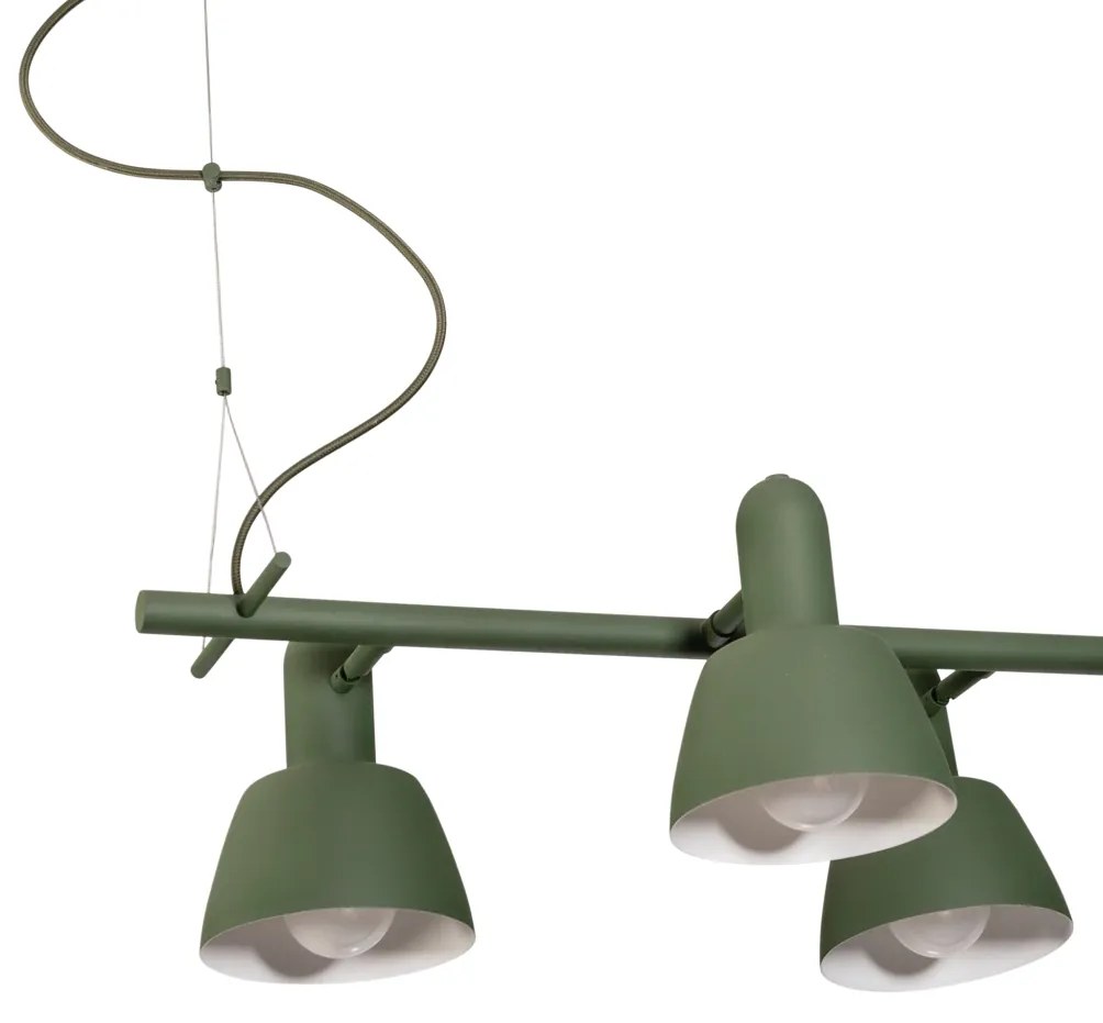 Pendente Frida 78X18X36,4Cm 4Xe27 Alumínio - Usina 25060/4 (FN-F - Fendi Fosco, FN-F - Fendi Fosco, Igual Cúpula Externa)