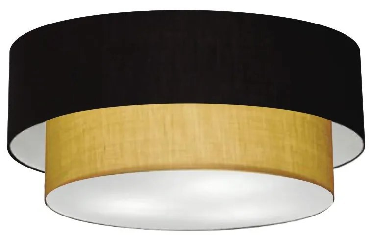 Plafon Para Sala Cilíndrico SL-3021 Cúpula Cor Preto Palha