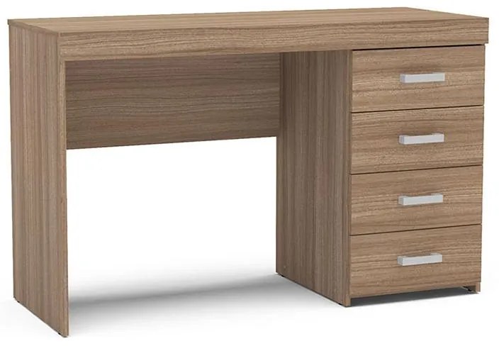 Mesa Escritório Computador Malta 1,20m 4 Gavetas - Castanho