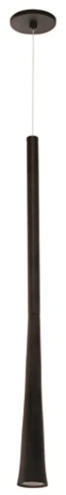 Pendente Bugle Ø4,5X56Cm Cone Longo Metal Aluminio 01Xmr11 Gu10 - Old... (PRETO)