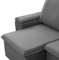 Sofá Retrátil Reclinável 3 Lugares 205cm Baluart F05 Veludo Prata - Mp