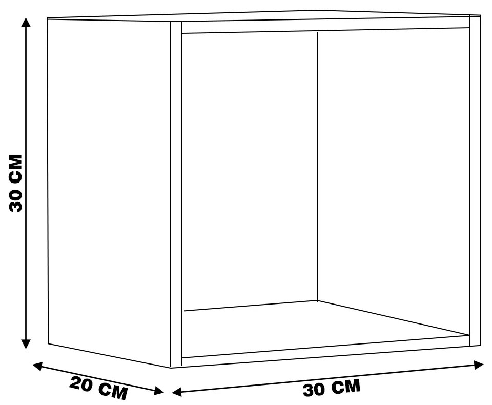 Kit 06 Nichos Organizador 30x30cm Branco G01 - AJL Móveis