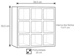 Nichos Decorativo Porta Toalha Salão Kit 2 Branco - AJL Móveis