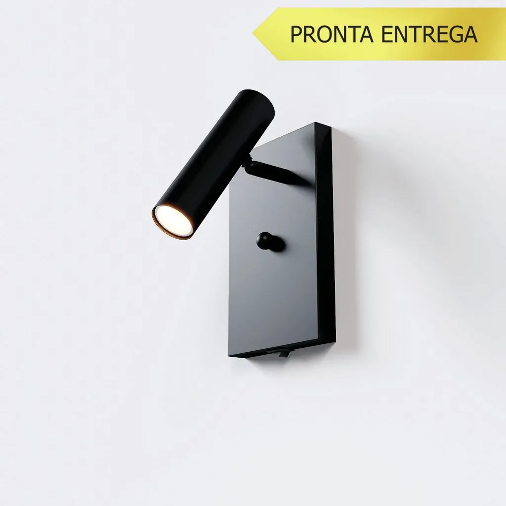 Arandela Foco Articulado 12X16Cm 01Xmr11 Com Interruptor - Qimporta Ar... (LUNA)