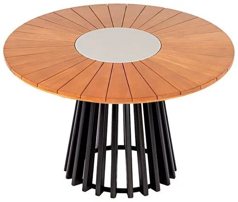 Mesa Jantar Redonda Paraty Cônica Verniz Mel 160cm - 76759 Sun House