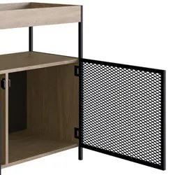 Balcão Buffet Para Sala de Jantar 2 Portas Pés Metálicos York Hanover/