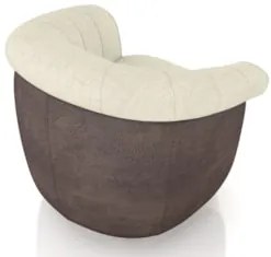 Poltrona Sala de Estar Pé Madeira Lykan Linho Bege/Caramelo Z32 - Mpoz