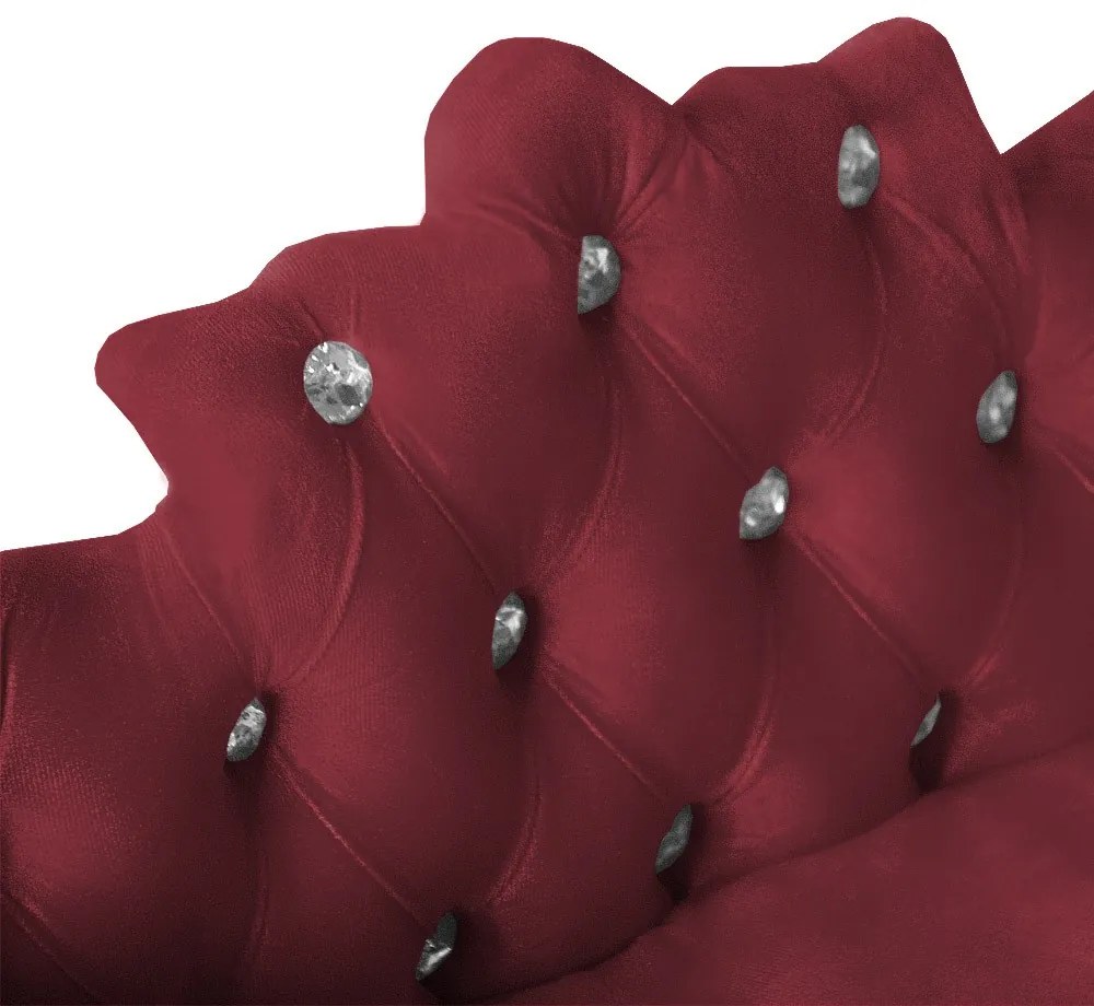 Mini Divã Sofá Realeza Cama Pet para Cães ou Gatos Elegante Suede Bordô