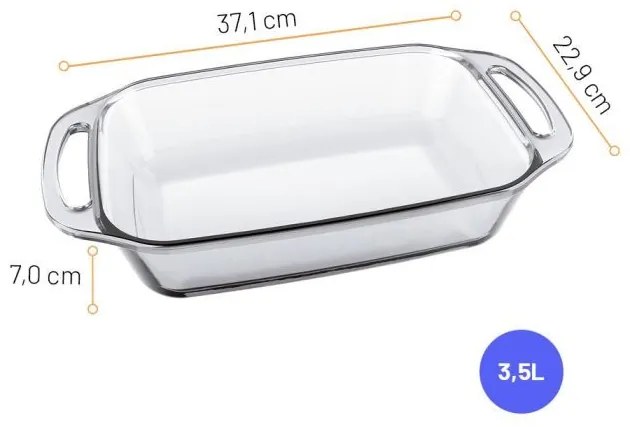 Assadeira Retangular Marinex Seletta 3,5L