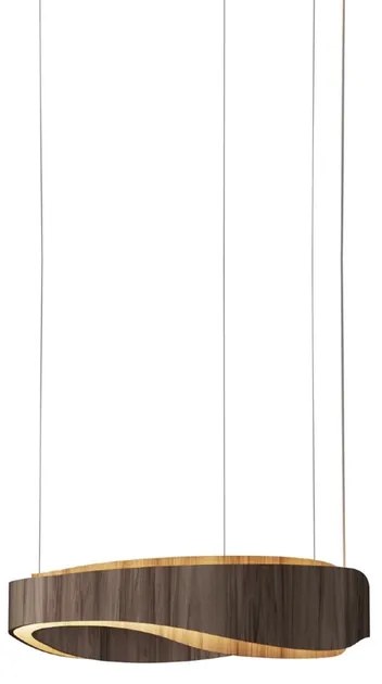 Pendente Led Madeira Nogueira 57W 3000K Horizon