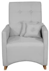 Poltrona Amamentação Base Madeira Balanço Lola Linho Cinza F03 - Mpoze