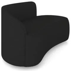 Sofá 2 Lugares Para Sala 140cm Orgânico Wendi Linho Preto I01  - Mpoze