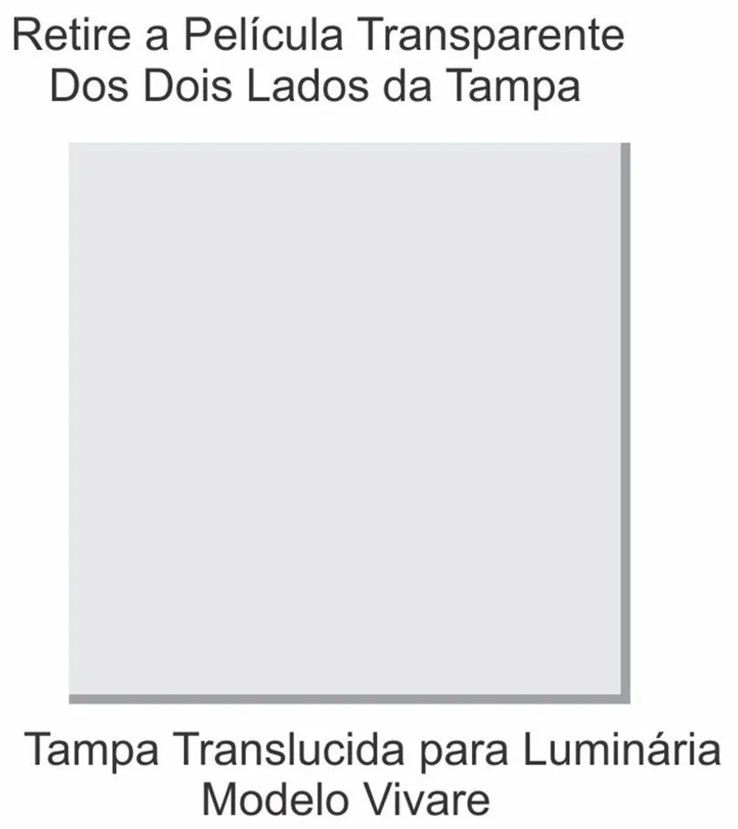 Tampa Quadrada 16cm Branco P/ Lustre Tampa Luminaria 2x16x16cm Tp-6004