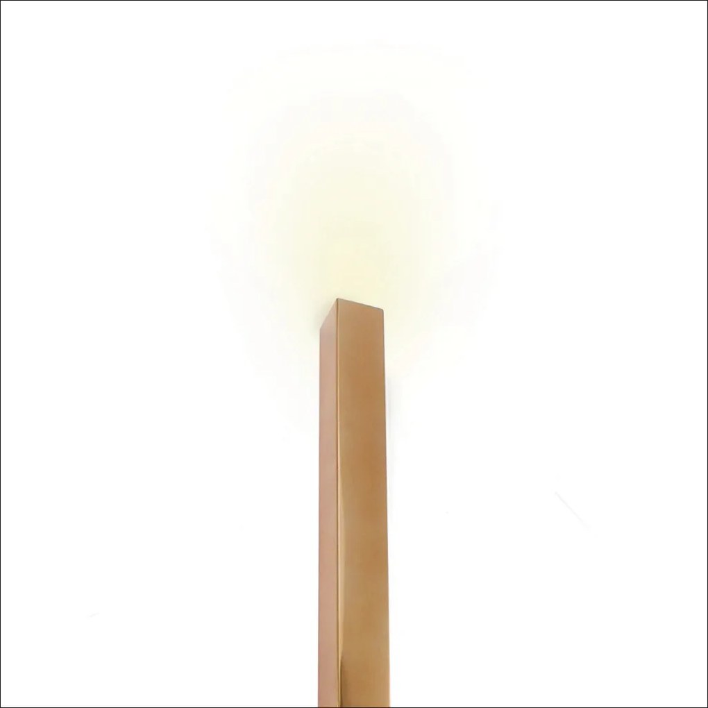 Arandela Linder Tubo Quadrado 04X05X60Cm 02Xmr11 Metal Alumínio - Old... (MARSALA)
