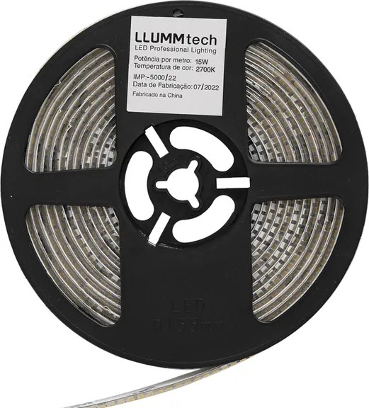 Fita De Led 15W Por Metro 24V 5M Ip65 2700K Professional