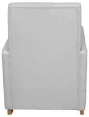 Poltrona Amamentação Base Madeira Balanço Lola Linho Cinza F03 - Mpoze