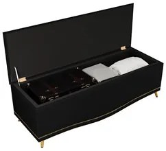 Calçadeira Baú King 195cm com Tachas Imperial J02 Sintético Preto - Mp